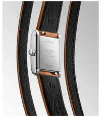 Montre Longines Mini DolceVita Sertie Diamants Bracelet Cuir Brun