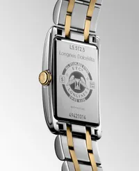 Montre LONGINES DOLCEVITA, Bracelet acier et coiffe or jaune, Cadran argenté "flinqué"