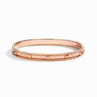 Bracelet jonc Marli New York LIFE or rose, diamants