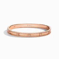 Bracelet jonc Marli New York LIFE or rose, diamants