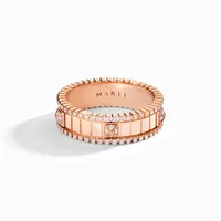 Bague Marli New York LIFE, or rose, diamants