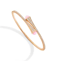 Bracelet Marli Cleo en Or rose avec Quartz Rose