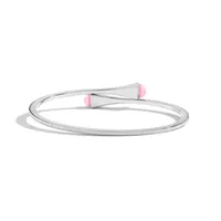 Bracelet Marli New York Cleo en Or blanc avec Quartz Rose