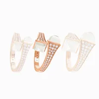 Bague Midi Marli New York Diamant Cléo en Or rose avec Turquoise