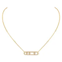 Collier Messika Diamant en Or Jaune Pavé Move Classique