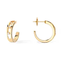 Boucles d'oreilles Créoles Messika Diamant en Or Jaune Move Classique