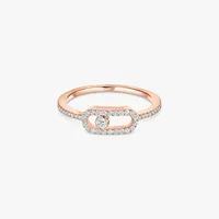 Bague Messika Pavée Diamant en Or Rose Move Uno