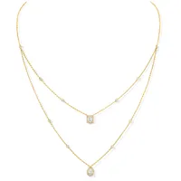 Collier Messika Diamant 2 Rangs en Or Jaune My Twin