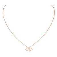 Collier Messika Diamant en Or Rose Lucky Eye
