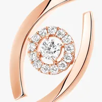 Bague Messika Lucky Eye en Or Rose et diamants
