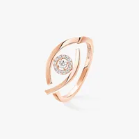 Bague Messika Lucky Eye en Or Rose et diamants
