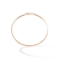 Bracelet Jonc Flex Move Uno Pavé en Or Rose et Diamant M