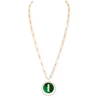 Collier Messika Diamant en Or Jaune Malachite Lucky Move