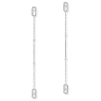 Boucles d'oreilles Pendantes Messika Diamant en Or Blanc Move Uno