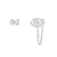 Boucles d'oreilles Messika Diamant en Or Blanc Lucky Eye