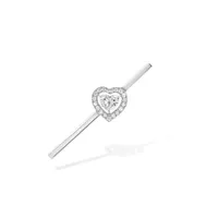 Mono Boucle d'oreille Messika Diamant en Or Blanc Coeur Joy