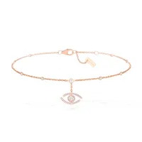 Bracelet de cheville LUCKY EYE pavé