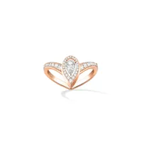 Bague Messika Fiery, or rose et diamants 0,10ct