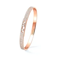 Bracelet Jonc Messika Move Noa Petit Modèle en Or Rose avec Diamants
