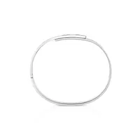 Bracelet Jonc Messika Diamant Semi-Pavé en Or Blanc Ciselé Move Noa