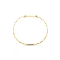 Bracelet Jonc Messika Diamant Semi-Pavé en Or Jaune Ciselé Move Noa