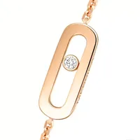Bracelet Messika Move Uno, or rose, diamant