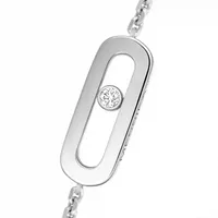 Bracelet Messika Move Uno, or blanc, diamant
