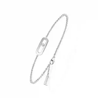 Bracelet Messika Move Uno, or blanc, diamant