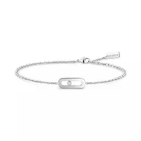 Bracelet Messika Move Uno, or blanc, diamant