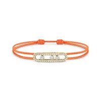 Bracelet Cordon Messika CARE(S) Orange Pavé