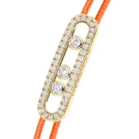 Bracelet Cordon Messika CARE(S) Orange Pavé