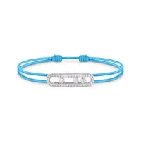 Bracelet Cordon Messika CARE(S) Bleu Pavé