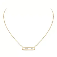 Collier Messika Move Classique Ciselé, or jaune et diamants