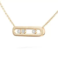Collier Messika Move Classique Ciselé, or jaune et diamants