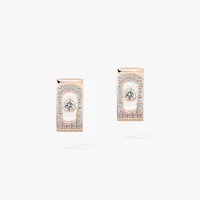Boucles d'oreilles créoles Messika Move Noa pavées