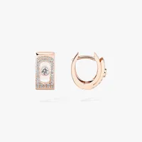 Boucles d'oreilles créoles Messika Move Noa pavées
