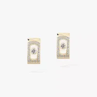Boucles d'oreilles créoles Messika Move Noa pavées