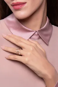 Bague Pasquale Bruni Figlia Dei Fiori en Or Rose avec Diamants