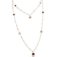 Sautoir Pasquale Bruni Figlia Dei Fiori en Or Rose avec Pierres de la Terre et Diamants