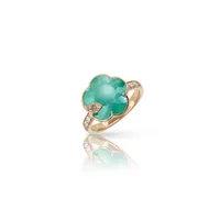 Bague Pasquale Bruni Petit Joli Lunaire en Or Rose avec Gemme Jardin Lunaire et Diamants