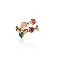 Bague Pasquale Bruni Figlia Dei Fiori en or rose, pierres précieuses et diamants