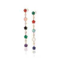 Boucles d'oreilles Pasquale Bruni Figlia Dei Fiori en Or Rose, Pierres de couleur et Diamants