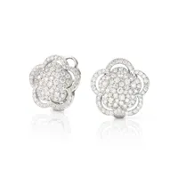 Boucles d'oreilles Pasquale Bruni Bon Ton en or blanc pavés de diamants