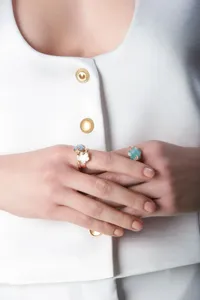 Bague Pasquale Bruni Petit Joli, Or Rose, Agate Verte, Diamants