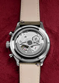 Montre ROYALE PARIS CHRONO, Bracelet cordura noir, Boucle déployante, Cadran argenté compteurs rouges