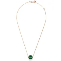 Collier Pomellato Pom Pom Dot en Or Rose avec Malachite Nacre et Diamants