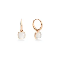 Boucles d'oreilles Pomellato Nudo Mini en or rose et quartz