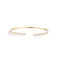 Bracelet jonc Recarlo, or jaune et diamants