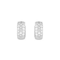 Boucles d'oreilles Recarlo en or blanc pavées de diamants