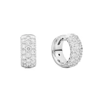 Boucles d'oreilles Recarlo en or blanc pavées de diamants